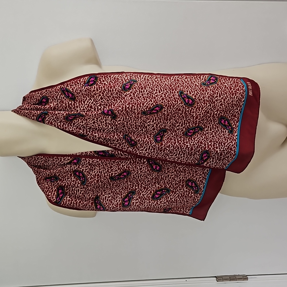 Vintage Bill Blass Paisley Silk Scarf
